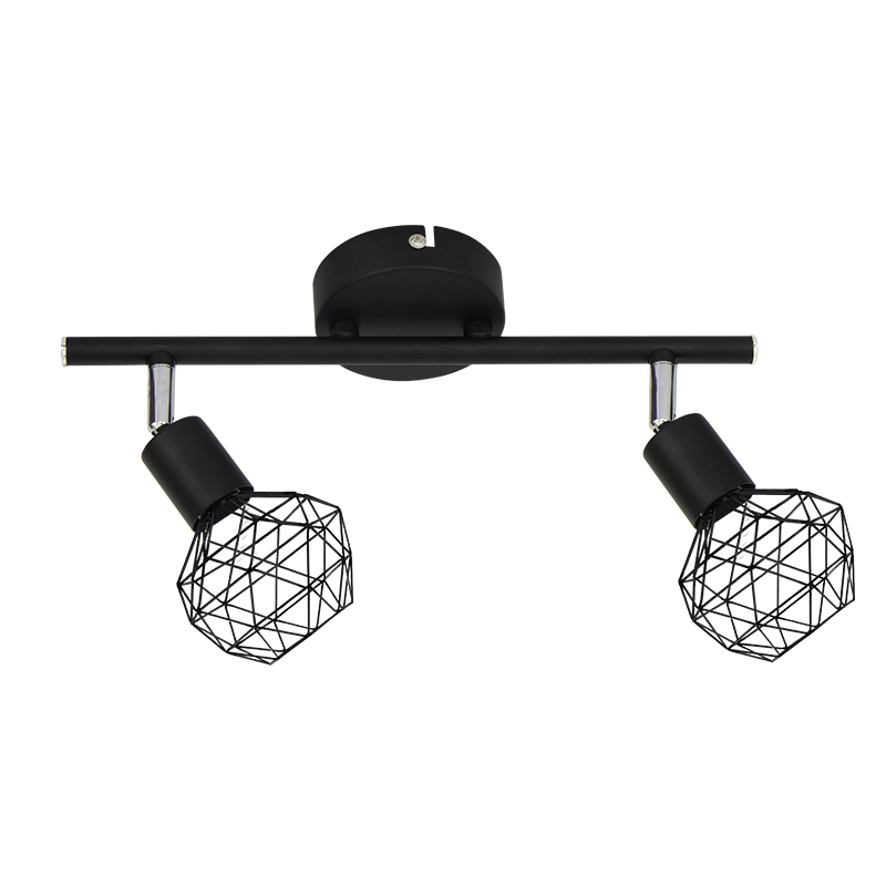 SPOT 2XE14 BLACK GRID ALADDIN MC15612B