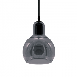 PENDANT GREY GLASS E27 D17cm 1X40W BLOOM V292851PGY