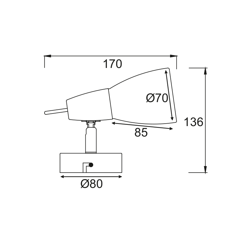 SPOT I BRONZE 40W E14 KAMET MC542GAB