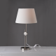 TABLE LUMINAIRE 1XE27 METALLIC NIKEL + WHITE SHADE, COLOR brushed nickel Φ36×Η62CM MALLORCA ML306421TS