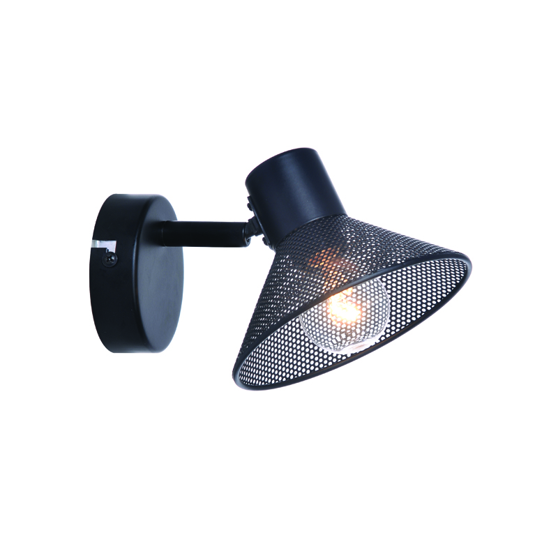 WALL MOUNTED 1ΧΕ14 PALOMA BLACK METAL 16X13X9CM TNK2831SB