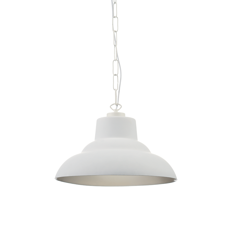 PHASING OUT GLASS WHITE MAT OUTSIDE- SILVER INSIDE Φ40ΧΗ20,5CM FOR E27 VANCOUVER 2359840WS