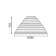 PHASING OUT GLASS WHITE MAT OUTSIDE- SILVER INSIDE Φ39ΧΗ15CM FOR E27 TOKYO 2390039WS