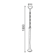 PHASING OUT PENDANT 1XE27 METAL WHITE+ SINGLE BRAIDED ROPE+CHAIN Η100CM 50WRC