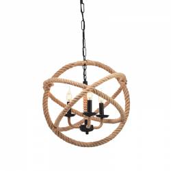 PHASING OUT PENDANT 3XE14 METAL BLACK CIRCLES+ROPE Φ50ΧΗ120CM CERN 563503PCR PHASING OUT PENDANT 3XE14 METAL BLACK CIRCLES+ROPE Φ50ΧΗ120CM CERN 563503PCR
