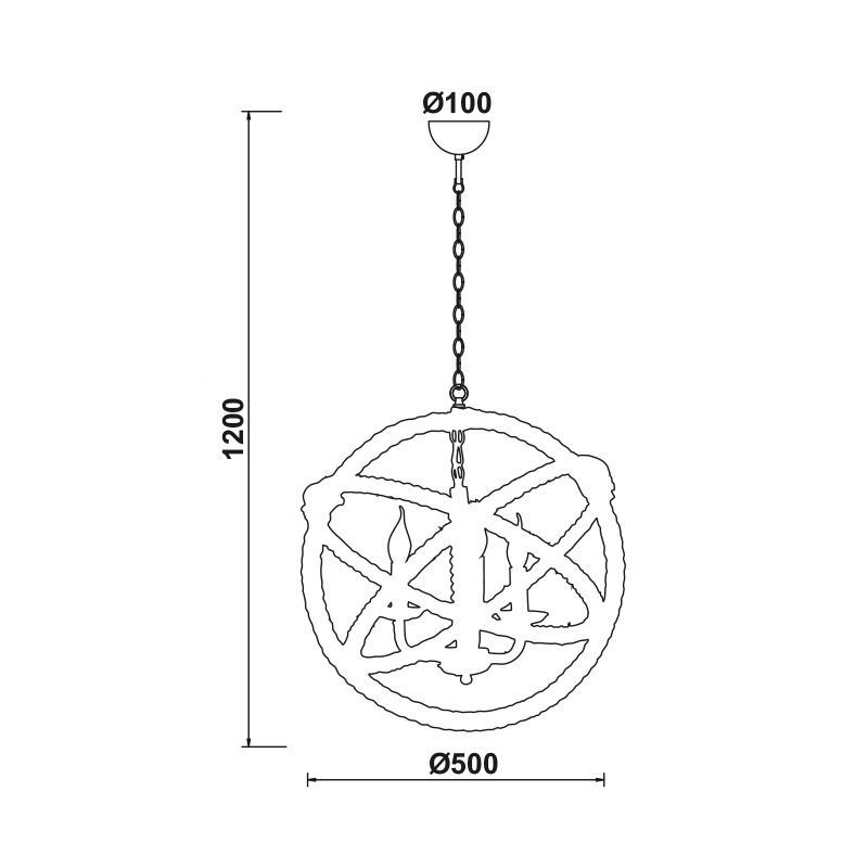 PHASING OUT PENDANT 3XE14 METAL BLACK CIRCLES+ROPE Φ50ΧΗ120CM CERN 563503PCR PHASING OUT PENDANT 3XE14 METAL BLACK CIRCLES+ROPE Φ50ΧΗ120CM CERN 563503PCR