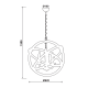 PHASING OUT PENDANT 5XE14 METAL BLACK CIRCLES+ROPE Φ62ΧΗ130CM CERN 563625PCR