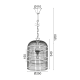PHASING OUT PENDANT 1XE14 METALLIC BRASS+BLACK SHADE Φ25ΧΗ120CM HECTOR AD80391P