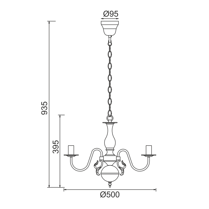 PHASING OUT PENDANT 3XE14 METAL PATINΑ GOLD Φ50ΧH93,5CM VELVET DLA12003P