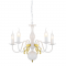 PHASING OUT PENDANT 5XE14 METAL PATINΑ GOLD Φ50ΧH93,5CM VELVET DLA12005P