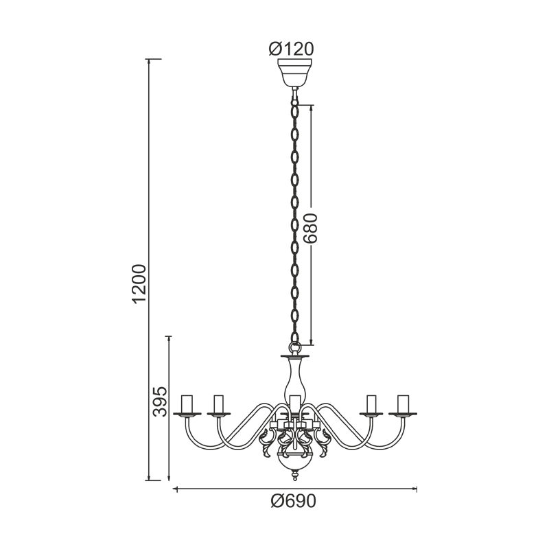 PHASING OUT PENDANT 8XE14 METAL PATINΑ GOLD Φ69ΧH120CM VELVET DLA12008P PHASING OUT PENDANT 8XE14 METAL PATINΑ GOLD Φ69ΧH120CM VELVET DLA12008P