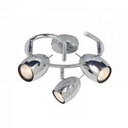 PHASING OUT SPOT III ROSETTE CHROME 3XGU10 LEGOLAS MC1163G