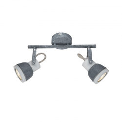 PHASING OUT WALL MOUNTED LUMINAIRE 2×GU10 METALLIC CEMENT SHADE 26×8×18,5CM INKA MC167792C