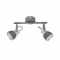 PHASING OUT WALL MOUNTED LUMINAIRE 2×GU10 METALLIC CEMENT SHADE 26×8×18,5CM INKA MC167792C