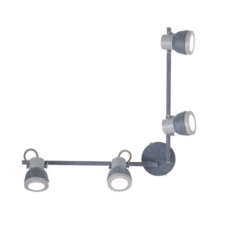 PHASING OUT WALL MOUNTED LUMINAIRE 4×GU10 METALLIC CEMENT SHADE 68×10×19CM INKA MC167794C PHASING OUT WALL MOUNTED LUMINAIRE 4×GU10 METALLIC CEMENT SHADE 68×10×19CM INKA MC167794C