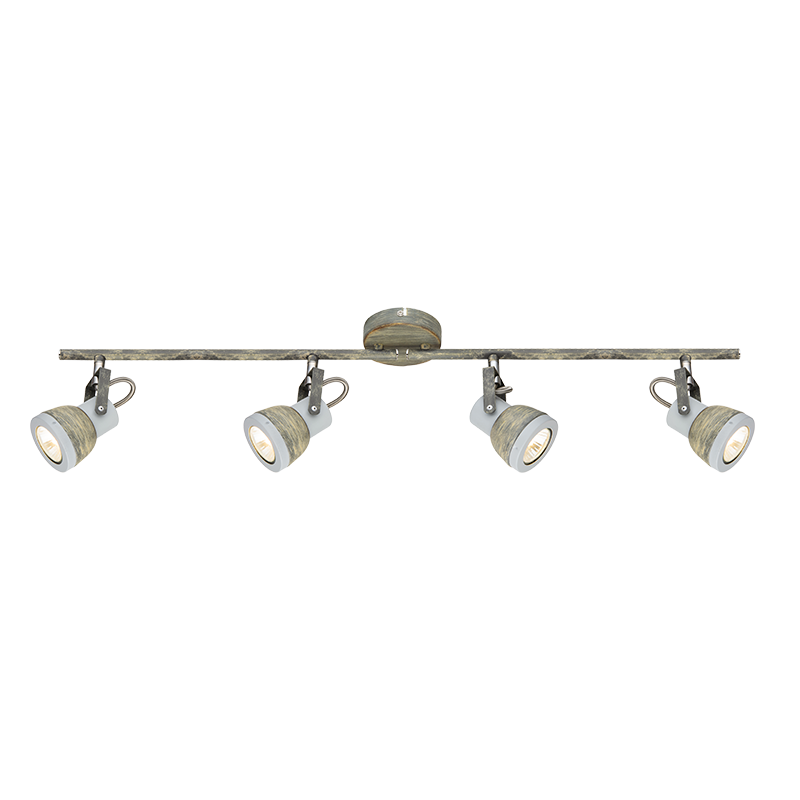 PHASING OUT WALL MOUNTED LUMINAIRE 4×GU10 METALLIC RUST SHADE 68×10×19CM INKA MC167794R PHASING OUT WALL MOUNTED LUMINAIRE 4×GU10 METALLIC RUST SHADE 68×10×19CM INKA MC167794R