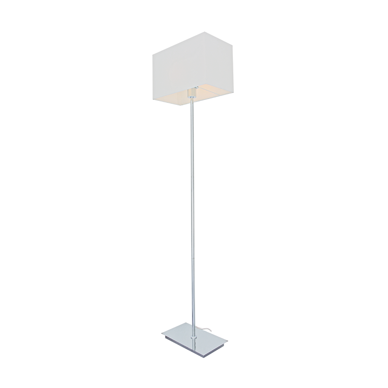 PHASING OUT FLOOR LAMP CHROME METAL 1XE27 WHITE CABLE RECTANGLE BASE Η123cm MIX MATCH MF15018CHW PHASING OUT FLOOR LAMP CHROME METAL 1XE27 WHITE CABLE RECTANGLE BASE Η123cm MIX MATCH MF15018CHW