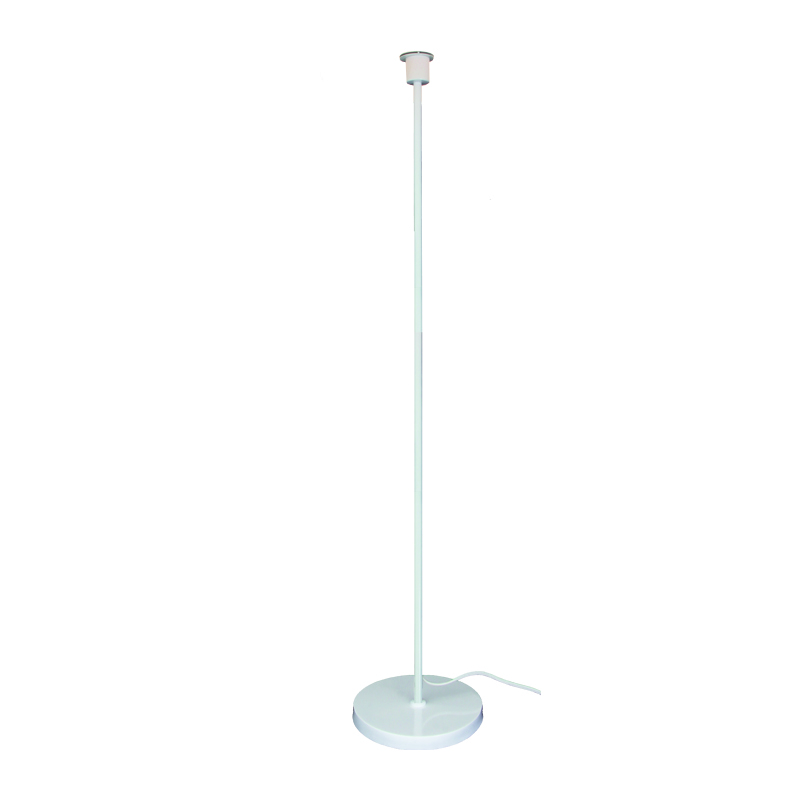 PHASING OUT METAL FLOOR LUMINAIRE 1XE27 WHITE- WHITE CABLE CIRCULAR BASE 126CM MIX MATCH MF15198MWW