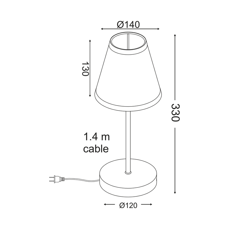 PHASING OUT KIDS TABLE LIGHT 1XE14 MULTICOLOR SHADE Φ14ΧΗ29CM RAINBOW MT130941