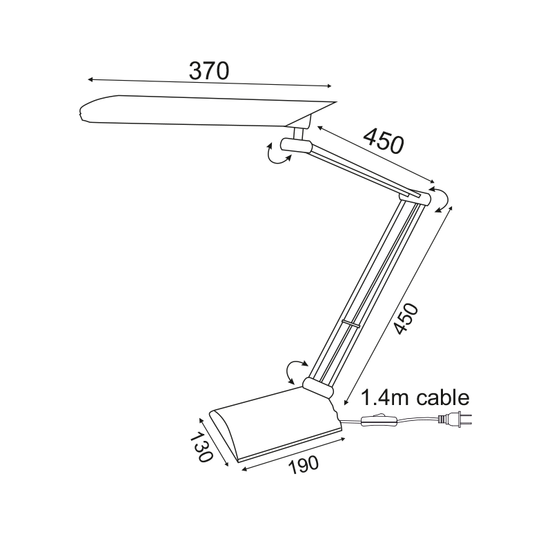 PHASING OUT DESK LAMP 1X11W G23 GREY TATE SF2801G