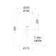 PHASING OUT TABLE LAMP 1ΧE27 3-LEGGED WHITE SHADE MILOS TNK75090WT1T PHASING OUT TABLE LAMP 1ΧE27 3-LEGGED WHITE SHADE MILOS TNK75090WT1T