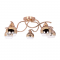 PHASING OUT CEILING 5ΧΕ27 METAL GOLD/COPPER+GLASS Φ61ΧΗ24CM ALIEN TNK81444CG5H