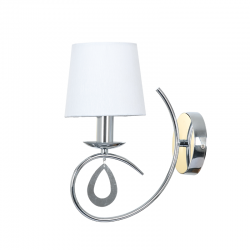 PHASING OUT WALL LAMP 1ΧE14 CHROME WHITE SHADE BASILICO TNK81490CR1W