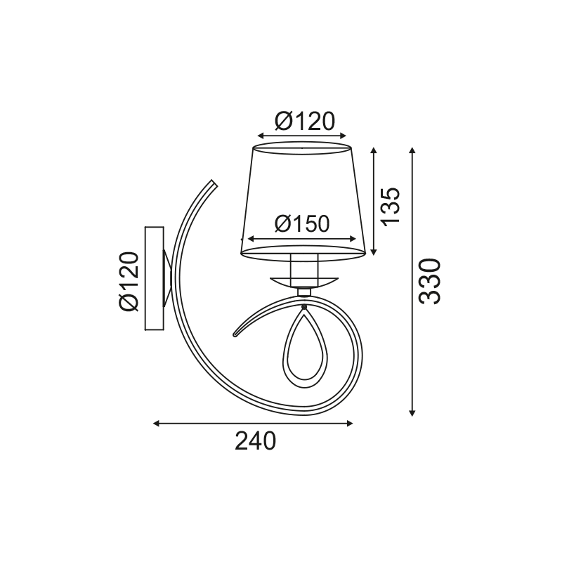 PHASING OUT WALL LAMP 1ΧE14 CHROME WHITE SHADE BASILICO TNK81490CR1W PHASING OUT WALL LAMP 1ΧE14 CHROME WHITE SHADE BASILICO TNK81490CR1W