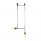 PHASING OUT PENDANT LUMINAIRE 2ΧE27 BLACK METAL 38X4X110CM KYOTO TNK852P38BK
