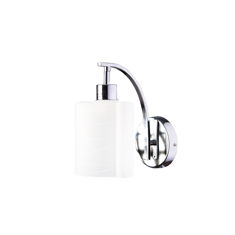PHASING OUT WALL LAMP CHROME 1ΧE27 WHITE GLASS CADY TNK85332CR1W PHASING OUT WALL LAMP CHROME 1ΧE27 WHITE GLASS CADY TNK85332CR1W