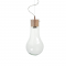 PHASING OUT PENDANT 1ΧGU10 METAL COLOR WOOD + GLASS Φ20ΧΗ120CM POTHOS V120BU