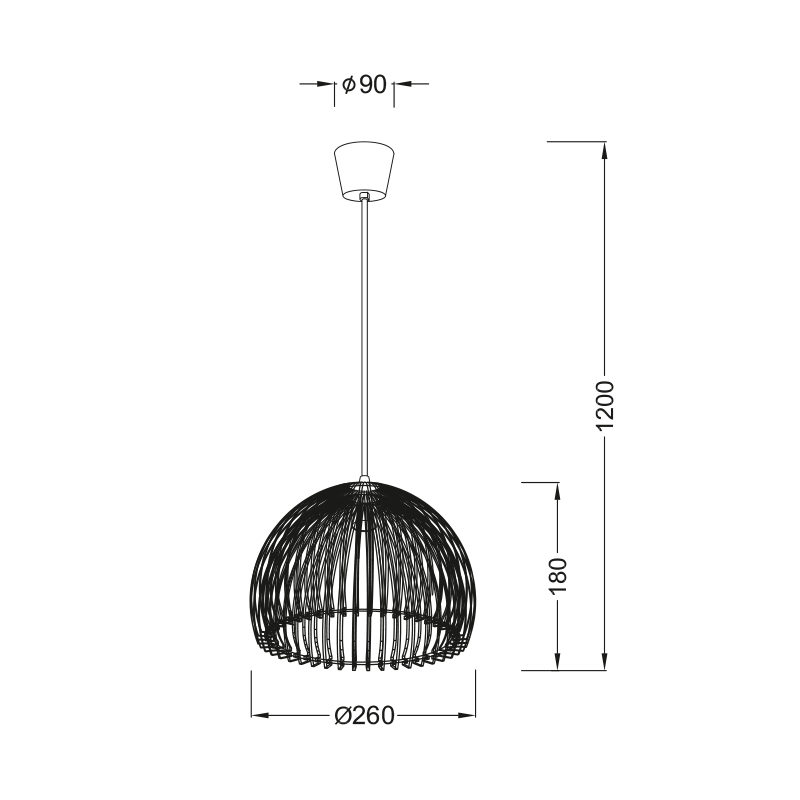 PHASING OUT PENDANT ACRYLIC D28 PINK ELLITE V286531P28PK