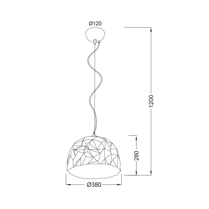 PHASING OUT PENDANT 1XE27 RESIN BLACK+GOLD POLYGON Φ38H120CM POLLOK V35078BG PHASING OUT PENDANT 1XE27 RESIN BLACK+GOLD POLYGON Φ38H120CM POLLOK V35078BG
