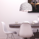 PHASING OUT PENDANT 1XE27 RESIN WHITE+SILVER POLYGON Φ38H120CM POLLOK V35078WS