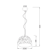 PHASING OUT PENDANT 1XE27 RESIN WHITE+SILVER POLYGON Φ38H120CM POLLOK V35078WS