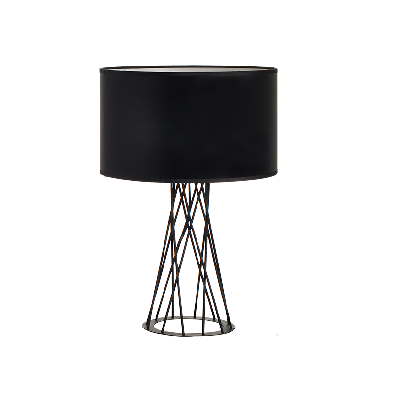 PHASING OUT TABLE LUMINAIRE 1XE27 BLACK METALLIC BASE+BLACK SHADE ACACIA V35135TBK