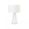 PHASING OUT TABLE LUMINAIRE 1XE27 WHITE METALLIC BASE+WHITE SHADE ACACIA V35135TWH