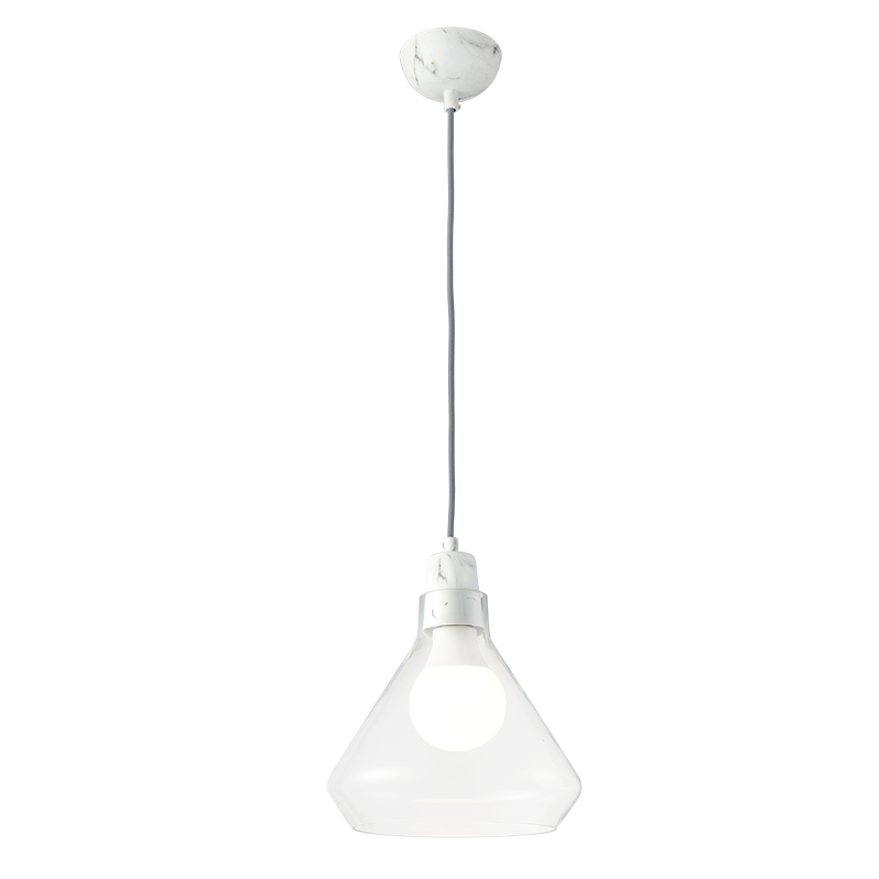 PHASING OUT PENDANT 1XE27 GLASS + METAL MARBLE PAINTING Φ24ΧΗ120CM CIELOS V36035MR