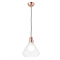 PHASING OUT PENDANT 1XE27 GLASS + BRONZE METALLIC Φ24ΧΗ120CM CIELOS V36035RG