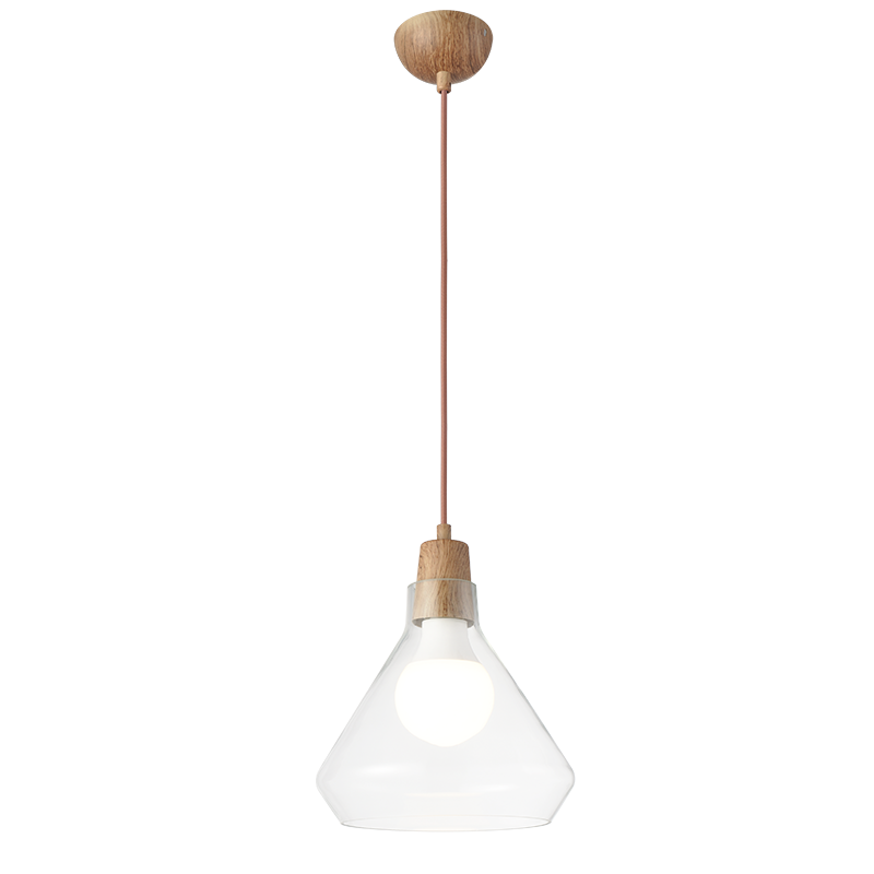 PHASING OUT PENDANT 1XE27 GLASS + METAL WOOD PAINTING Φ24ΧΗ120CM CIELOS V36035WD