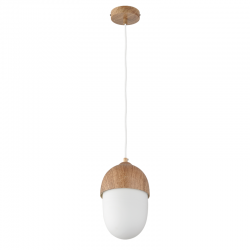 PHASING OUT PENDANT 1XE27 METAL COLOR WOOD + OPAL GLASS Φ16ΧΗ120CM BELLOTA V36119 PHASING OUT PENDANT 1XE27 METAL COLOR WOOD + OPAL GLASS Φ16ΧΗ120CM BELLOTA V36119
