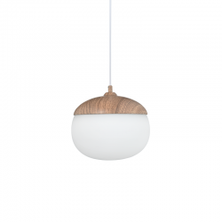 PHASING OUT PENDANT 1XE27 METAL COLOR WOOD + OPAL GLASS Φ23ΧΗ120CM BELLOTA V36120 PHASING OUT PENDANT 1XE27 METAL COLOR WOOD + OPAL GLASS Φ23ΧΗ120CM BELLOTA V36120