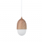 PHASING OUT PENDANT 1XE27 METAL COLOR WOOD + OPAL GLASS Φ16ΧΗ120CM BELLOTA V36122
