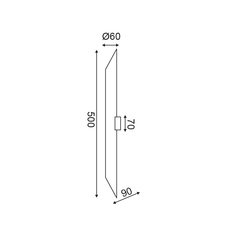 PHASING OUT WALL MOUNTED 2ΧGU10 METAL WHITE+GOLD Φ6Χ50CM TITAN V362952WWG