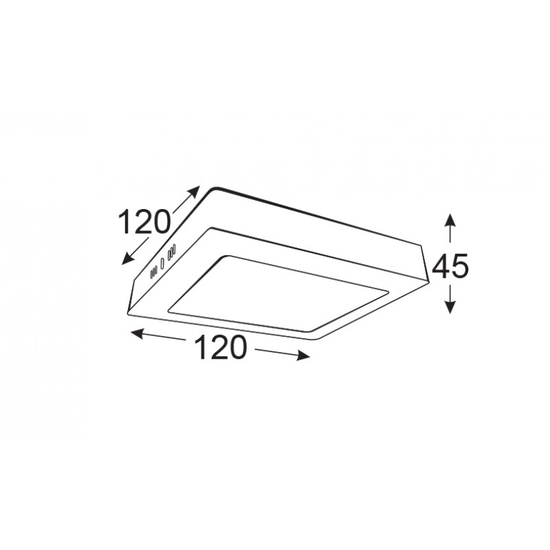 NETTO LED Panel Surf. Square 8W 4.000K 560Lm 230V 120mm Ra80 ALPI840S NETTO LED Panel Surf. Square 8W 4.000K 560Lm 230V 120mm Ra80 ALPI840S