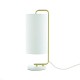 TABLE LUMINAIRE 1XE27 OSAKA GOLD METAL+WHITE SHADE-MARBLE IP20 20,4X18XH51CM ML121811T