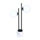 TABLE LAMP 2ΧΕ14 QUADRO BLACK METAL+ WHITE GLASS-MARBLE IP20 36X14XH61CM ML127022TBK TABLE LAMP 2ΧΕ14 QUADRO BLACK METAL+ WHITE GLASS-MARBLE IP20 36X14XH61CM ML127022TBK