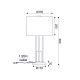 TABLE LUMINAIRE 1ΧΕ27 BELIZE GOLD METAL+WHITE SHADE-MARBLE IP20 D35,6XH66CM ML127161TGW
