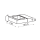 WALL MOUNTED LED 6W 3000K ALUMINUM WHITE 14,5X13X3CM CYCLOP ZD80856LEDWH