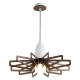 PENDANT LUMINAIRE 1ΧE27 DARK WOOD SHADE MDF + WHITE METAL Φ45XH80CM ALPS ZM170051P PENDANT LUMINAIRE 1ΧE27 DARK WOOD SHADE MDF + WHITE METAL Φ45XH80CM ALPS ZM170051P